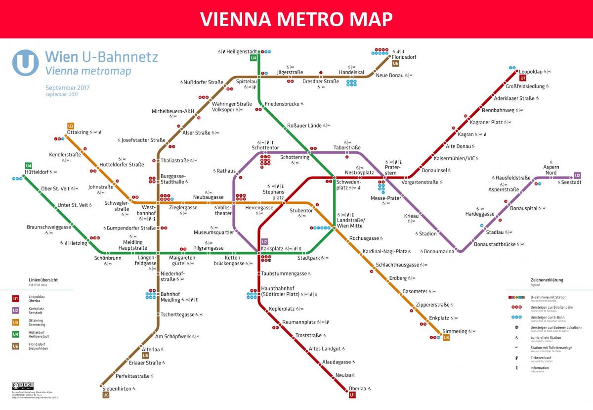 Mapa de Viena en metro aplicació
