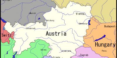 Mapa de Viena i els seus voltants