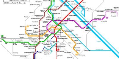Viena de metro de hauptbahnhof mapa
