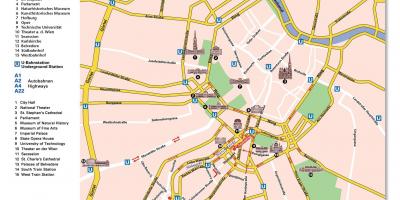 Mapa de Viena carretera de circumval·lació 