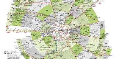 Mapa de Viena en metro zona 100