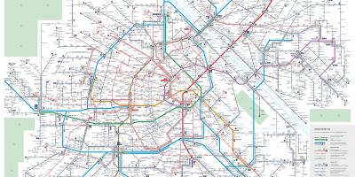 Mapa de Viena sistema de transport públic