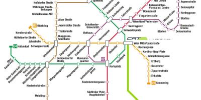 Vienna airport estació de tren mapa