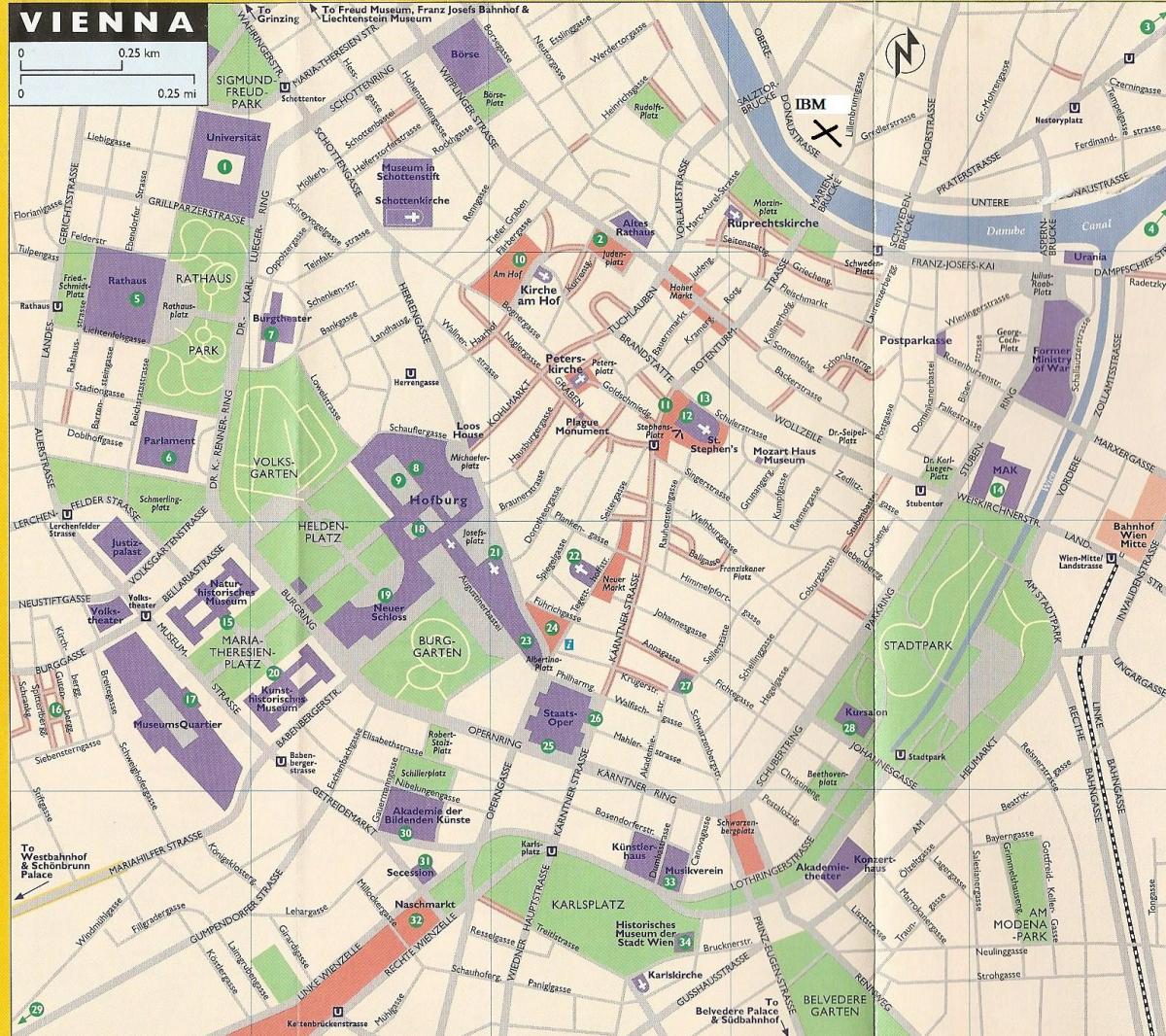 Mapa de magatzems a Viena 