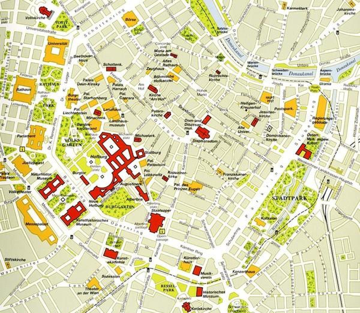 Viena centre històric mapa