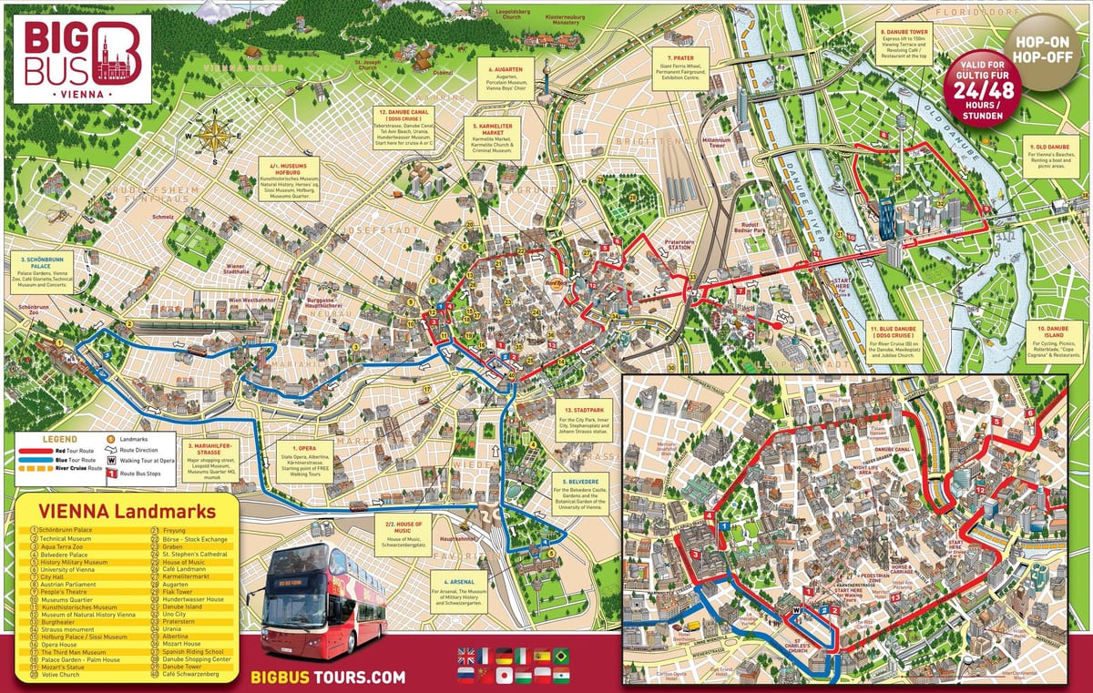 gran recorregut de l'autobús Viena mapa