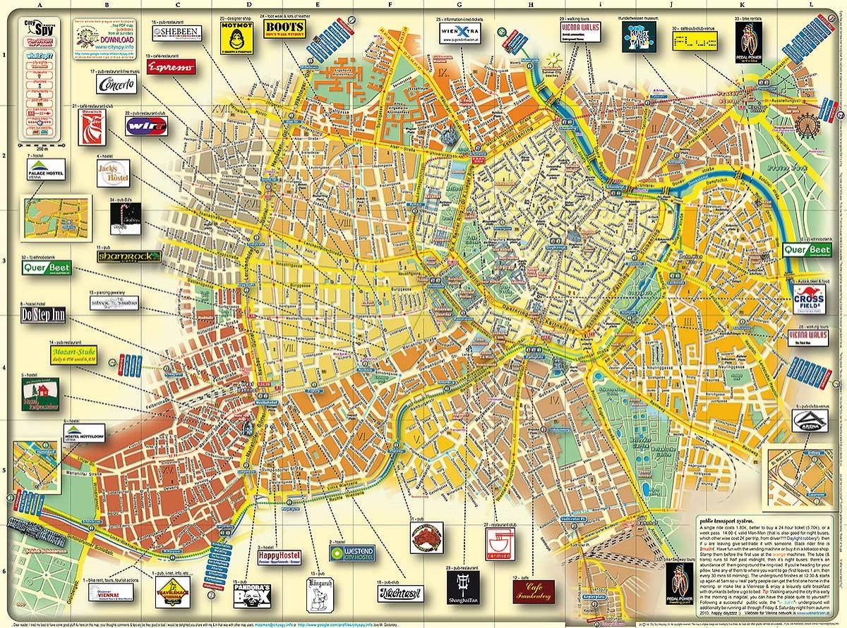 Viena, Àustria mapa de la ciutat
