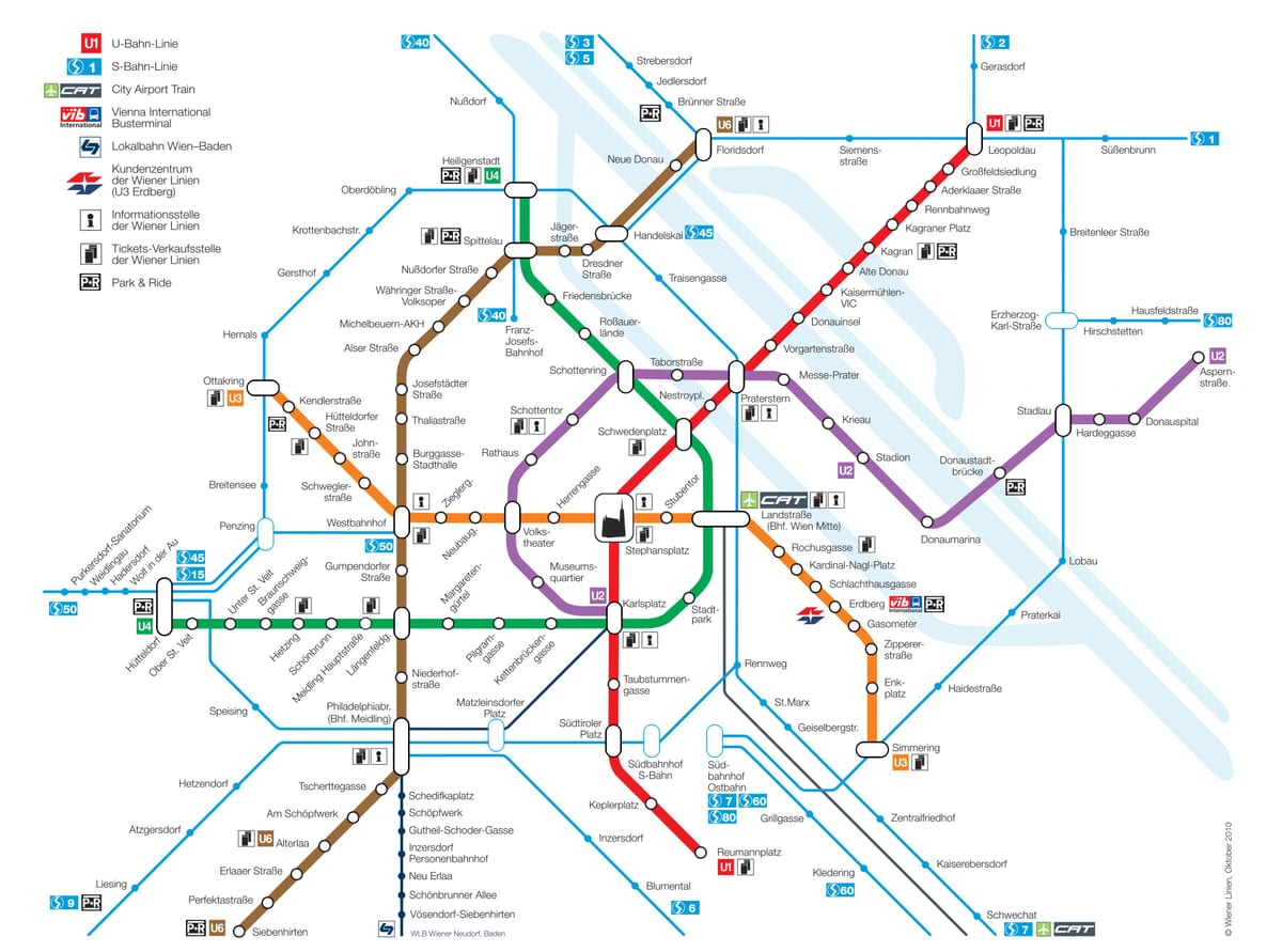 Mapa de Viena de trànsit