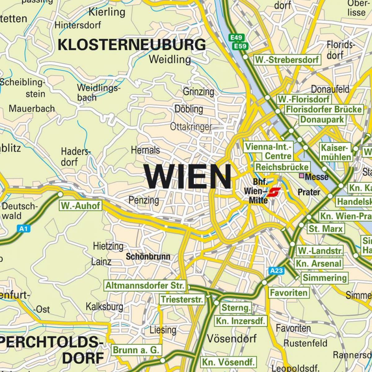 Viena punts d'interès mapa