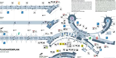 Viena, Àustria mapa de l'aeroport