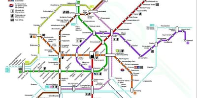 Viena l'estació de metro mapa