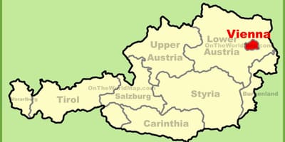 Mapa de Viena ubicació