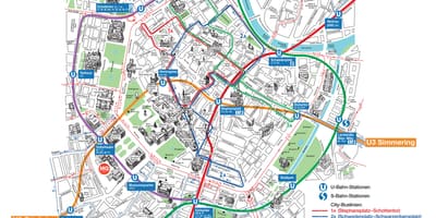 Viena llocs d'interès mapa