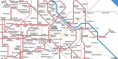 Viena, Àustria tramvia mapa