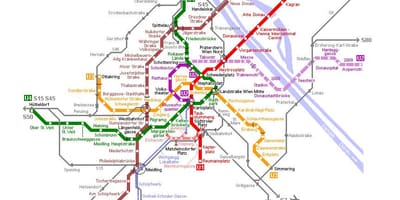 Mapa de Viena tramvia