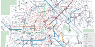 Mapa de Viena sistema de transport públic